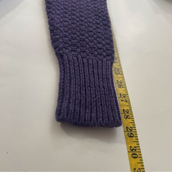 Northern Reflections Sz S Cozy Purple Chunky Knit Cowl Neck Sweater Side Slits - Picture 14 of 14
